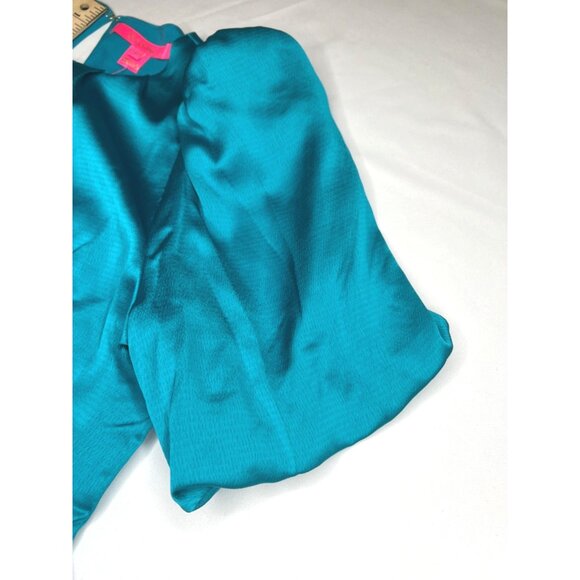 Lilly Pulitzer Blakelynn Elbow Sleeve Top Blue Rhapsody Size 6 - Picture 8 of 16